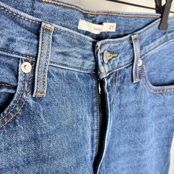 Levi’s 94 Baggy Mid Rise Denim Blue Jeans 27 - Picture 3 of 7
